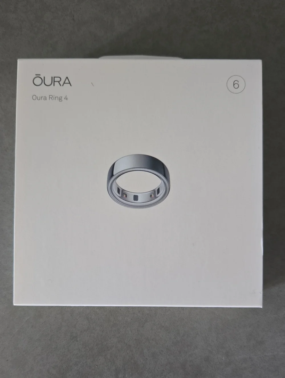 Oura Ring 4 Silver - Boxed Smart Ring (Size 6)